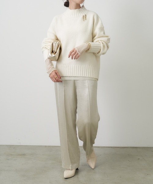 「COLLAGE GALLARDAGALANTE」 長袖ニット FREE レッド レディース_画像5