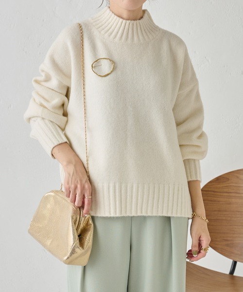 「COLLAGE GALLARDAGALANTE」 長袖ニット FREE レッド レディース_画像7