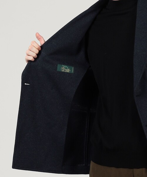 ダウンジャケット ダウン カシミヤジャージー ダブルブレステッド6Bジャケット BRESCHI メンズの画像