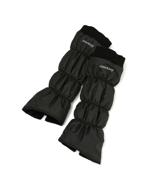 JUN&ROPE ジュンアンドロペ　レッグウォーマー ブラック JUN&ROPE'（ジュンアンドロペ） レッグウォーマー 中わたレッグ