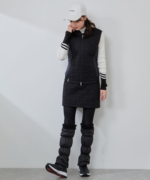 JUN&ROPE ジュンアンドロペ　レッグウォーマー ブラック JUN&ROPE'（ジュンアンドロペ） レッグウォーマー 中わたレッグ