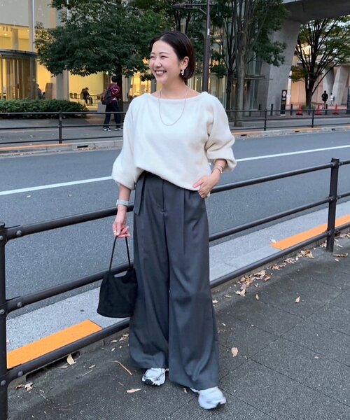 「SHENERY」 長袖ニット FREE グレー レディース_画像4