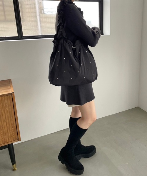 「LOWRYS FARM」 トートバッグ FREE ブラック レディース_画像5