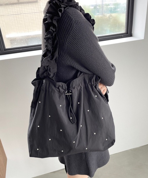 「LOWRYS FARM」 トートバッグ FREE ブラック レディース_画像8