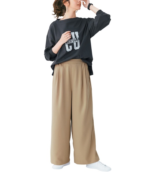 「IEDIT」 パンツ MEDIUM グレー レディース_画像4