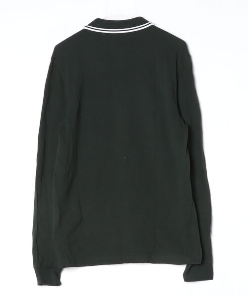 「FRED PERRY」 長袖ポロシャツ L ダークグリーン レディース_画像2