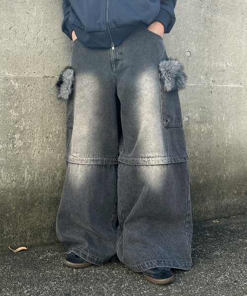 「MandO（Auntie Rosa）」 デニムパンツ MEDIUM ブラック メンズ_画像9