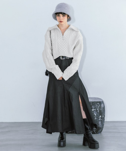 「PAGEBOY」 デニムスカート M ブラック レディース_画像7