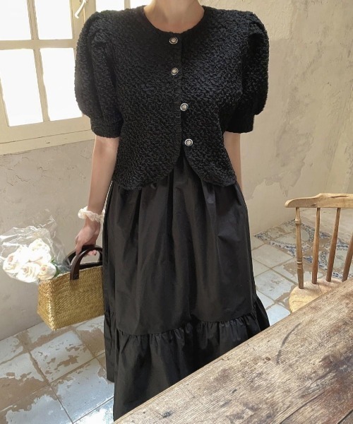 「almo」 ノーカラージャケット FREE ホワイト レディース_画像5