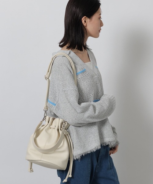 ランセル 2way ハンドバッグ ショルダーバッグ 巾着バッグ 肩掛け ロゴ金具 LE CERCLE par rope' ショルダーバッグ バッグ 「2WAY」中綿巾着型
