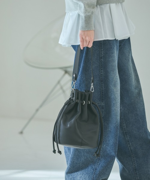 LAKOLE（ラコレ） ショルダーバッグ バッグ 2WAYバケツ巾着バッグ