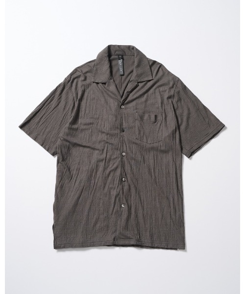 シャツ ex.comfy wool open collar shirt メンズの画像