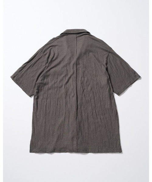 シャツ ex.comfy wool open collar shirt メンズの画像