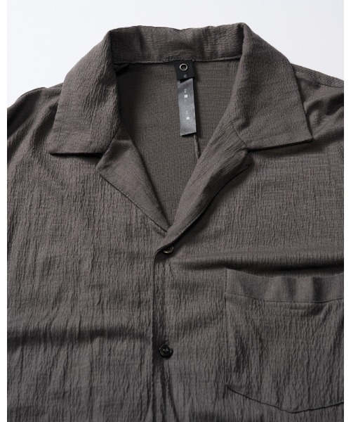 シャツ ex.comfy wool open collar shirt メンズの画像