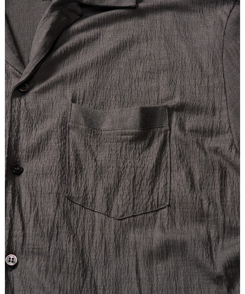 シャツ ex.comfy wool open collar shirt メンズの画像