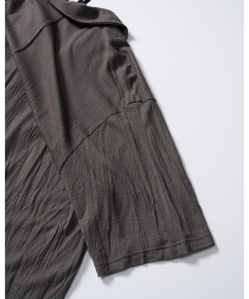 シャツ ex.comfy wool open collar shirt メンズの画像