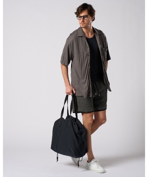 シャツ ex.comfy wool open collar shirt メンズの画像