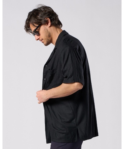 wjk シャツ ex.comfy wool open collar shirt メンズ : ZOZOTOWN Yahoo