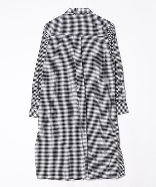 「Arnold Palmer」 チェック柄シャツワンピース M ブラック レディース_画像2
