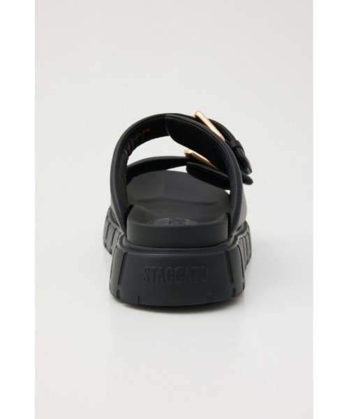 「STACCATO」 フラットサンダル 22.5cm ブラック レディース_画像5