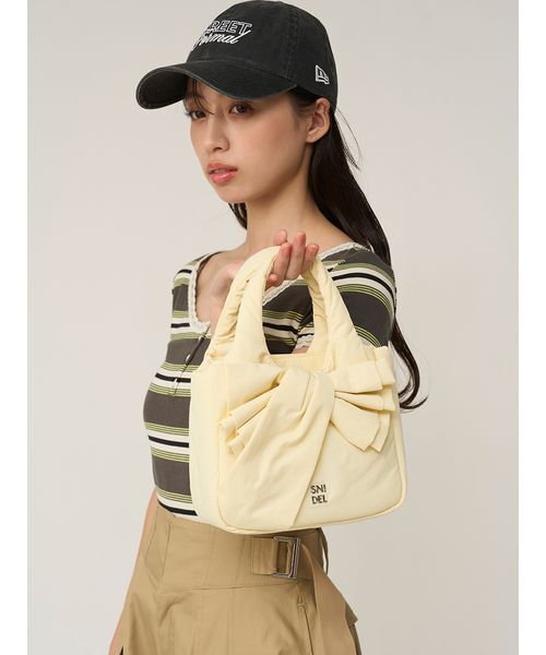 【新品】スナイデル　パフィーリボンバッグ SNIDEL（スナイデル） ハンドバッグ パフィーリボンバッグ : ZOZOTOWN