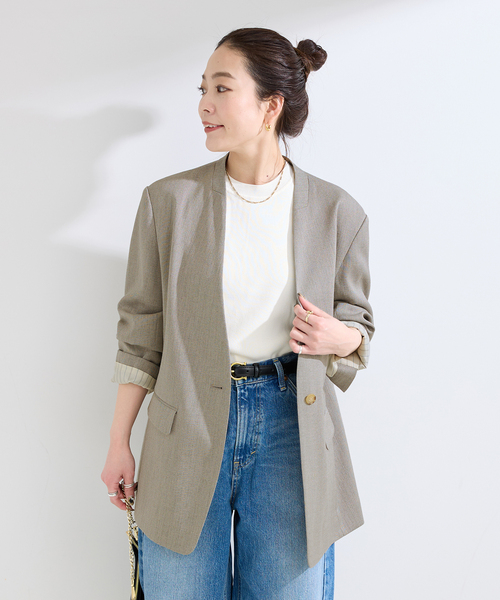 B.C STOCK（ベーセーストック） ジャケット ノーカラージャケット