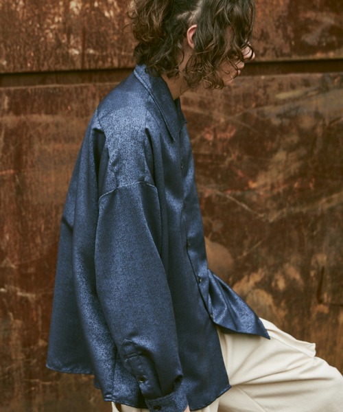 「Casper John」 長袖シャツ SMALL ネイビー メンズ_画像3