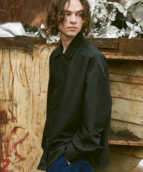 「Casper John」 長袖シャツ SMALL ネイビー メンズ_画像4