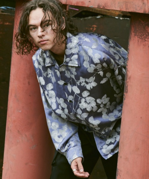 「Casper John」 長袖シャツ SMALL ネイビー メンズ_画像5