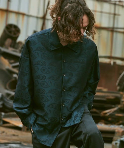 「Casper John」 長袖シャツ SMALL ネイビー メンズ_画像6