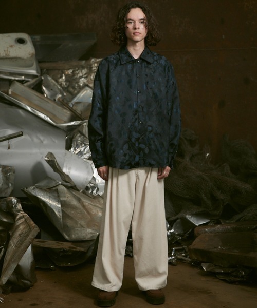 「Casper John」 長袖シャツ SMALL ネイビー メンズ_画像9