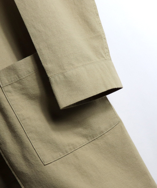 「Confirm」 ステンカラーコート L ベージュ メンズ_画像3