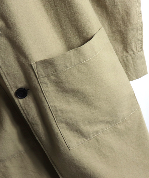 「Confirm」 ステンカラーコート L ベージュ メンズ_画像5