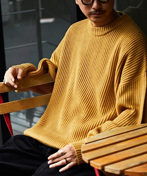 「FREAK'S STORE」 長袖ニット SMALL ブラック メンズ_画像6