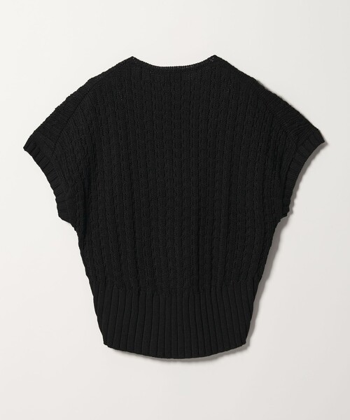 conte コンテ コットンシルク ケーブルニット 黒 未使用 定価39600円 conte ニット セーター 「conte」コットンシルク ケーブルニット