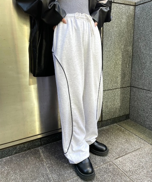 「AIC.」 スウェットパンツ FREE チャコールグレー レディース_画像2