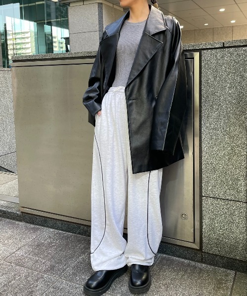 「AIC.」 スウェットパンツ FREE チャコールグレー レディース_画像3