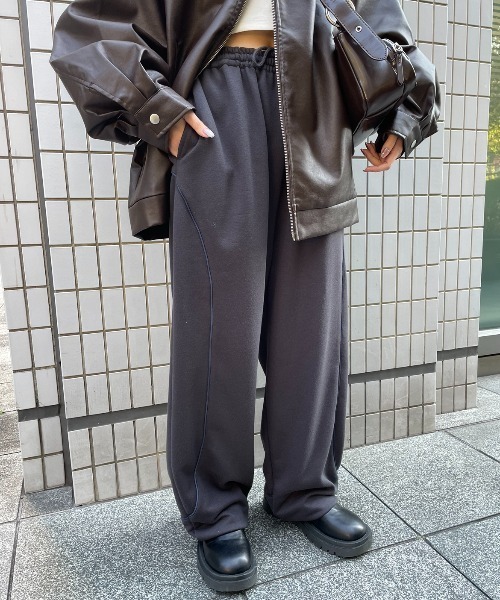 「AIC.」 スウェットパンツ FREE チャコールグレー レディース_画像8