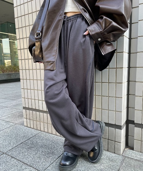 「AIC.」 スウェットパンツ FREE チャコールグレー レディース_画像9