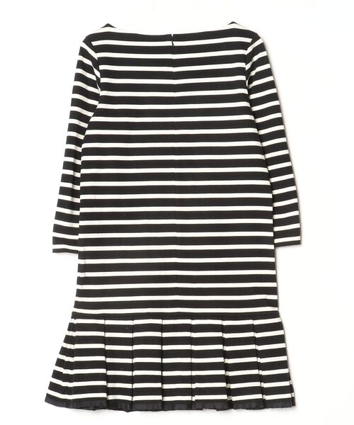 「LULU ON THE BRIDGE」 ボーダー柄7分袖ワンピース - ブラック レディース_画像2