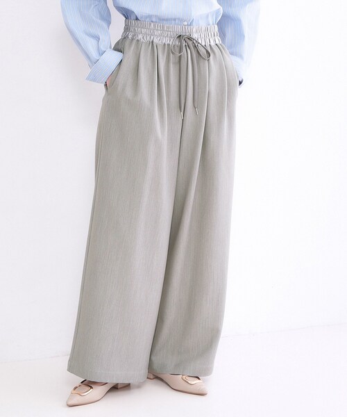 OPAQUE.CLIP（オペークドットクリップ） パンツ ウエストサテン