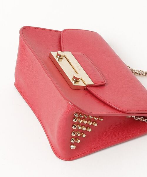FURLA（フルラ） ボーダー柄ショルダーバッグ - レッド レディース 