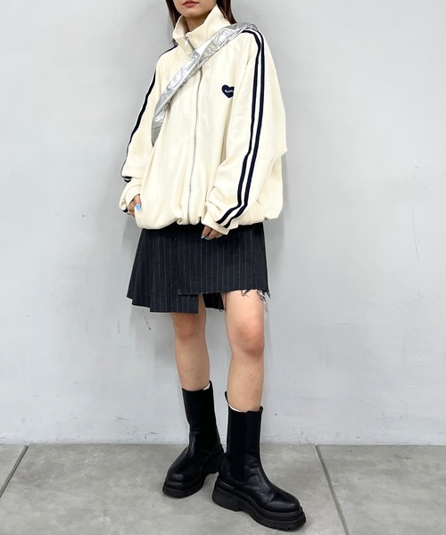 「WHO'S WHO gallery」 「sloppy」カーディガン FREE チャコールグレー レディース_画像4