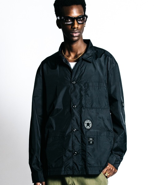 CRIMIE（クライミー） シャツ PATCHWORK LOGO NYLON WINDBREAKER SHIRT