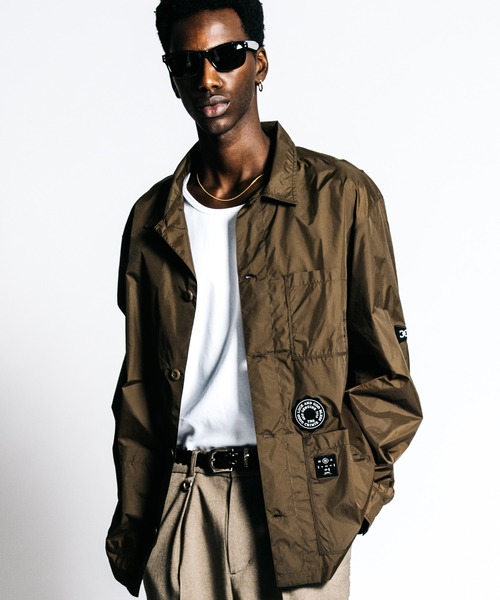 CRIMIE（クライミー） シャツ PATCHWORK LOGO NYLON WINDBREAKER SHIRT