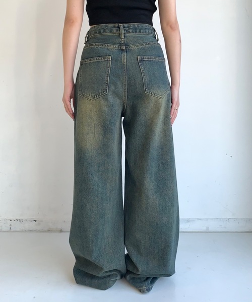 「SHAGGIE」 デニムパンツ MEDIUM ライトブルー レディース_画像5