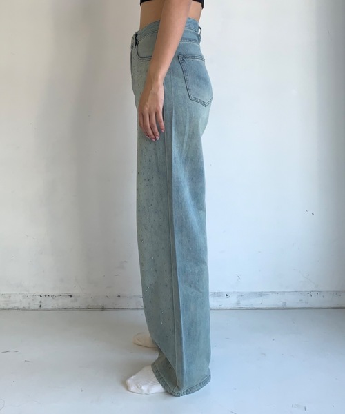 「SHAGGIE」 デニムパンツ MEDIUM ライトブルー レディース_画像6