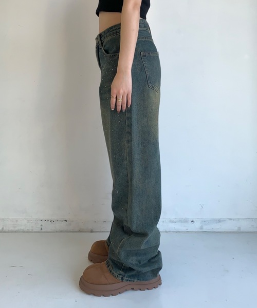 「SHAGGIE」 デニムパンツ MEDIUM ライトブルー レディース_画像7