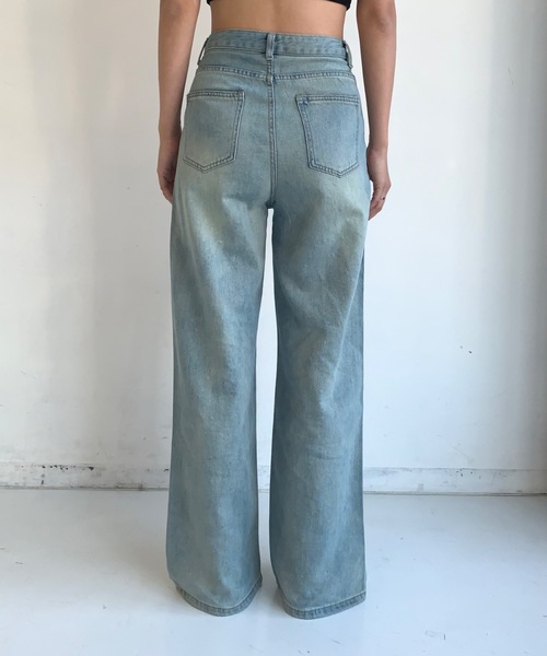 「SHAGGIE」 デニムパンツ MEDIUM ライトブルー レディース_画像8