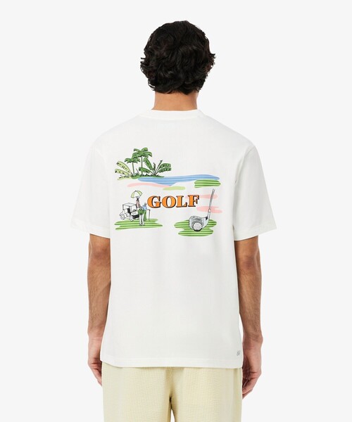 LACOSTE（ラコステ） tシャツ ゴルフグラフィックバックプリント